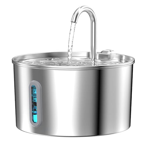 Metal Pets Water Stainless Steel Bowl with Ultra Quiet Pump