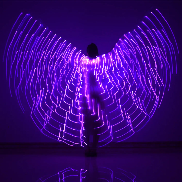 LED Wings Belly Dance Wings Isis Halloween Wings Prop Shining LED Lamp Wings Belly Dance Costumes Accessories Sticks Adult Child