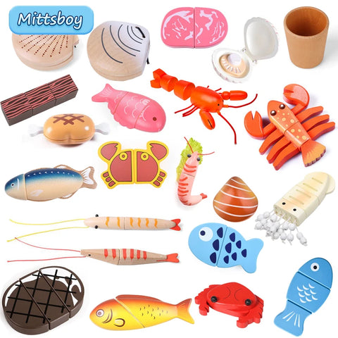 Montessori Magnetic Animal Play House Wooden Edu Toys