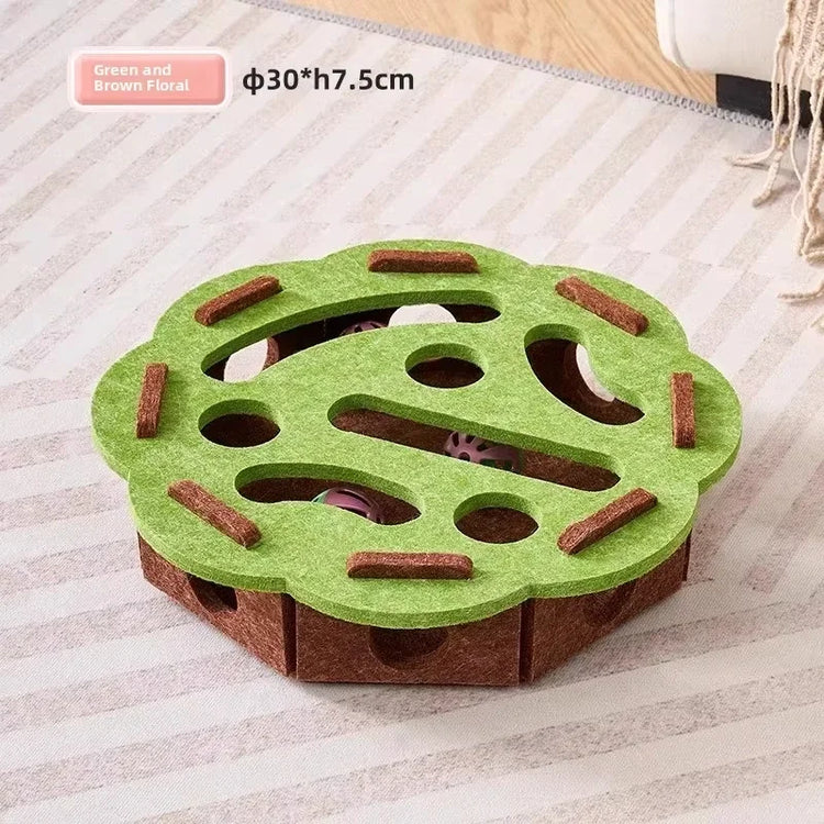 Cat Puzzle Toy Felt Box Exercise Ball Indoor Hunting