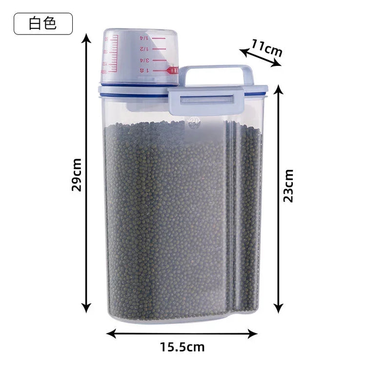 Cat Dog Food Storage Container Sealed Plastic Airtight