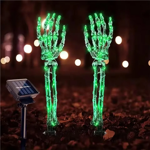 2PC Halloween Solar Garden Lights Outdoor Waterproof Ghost Hand LED Stake Lights Horror Atmosphere Decoration Lamp For Festival