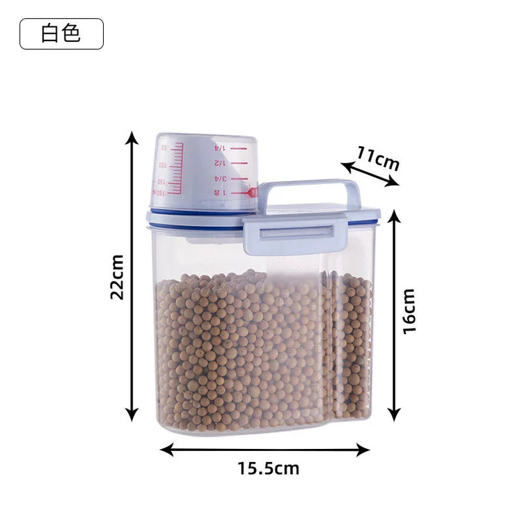 Cat Dog Food Storage Container Sealed Plastic Airtight