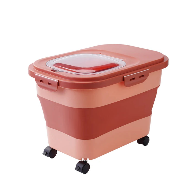 Collapsible Cat Dog Food Storage Container Airtight Box