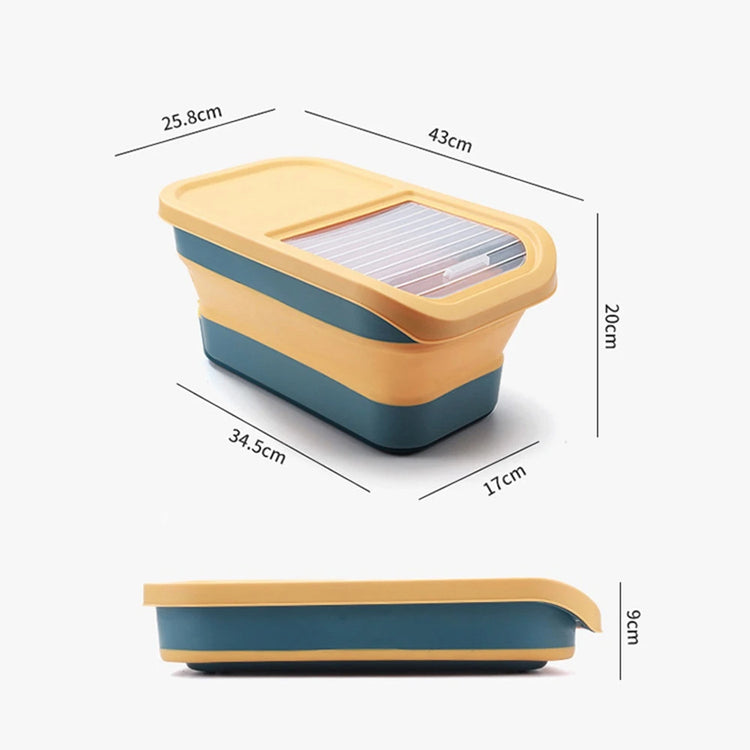 Collapsible Cat Dog Food Storage Container Airtight Box
