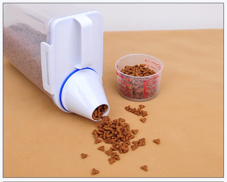 Cat Dog Food Storage Container Sealed Plastic Airtight