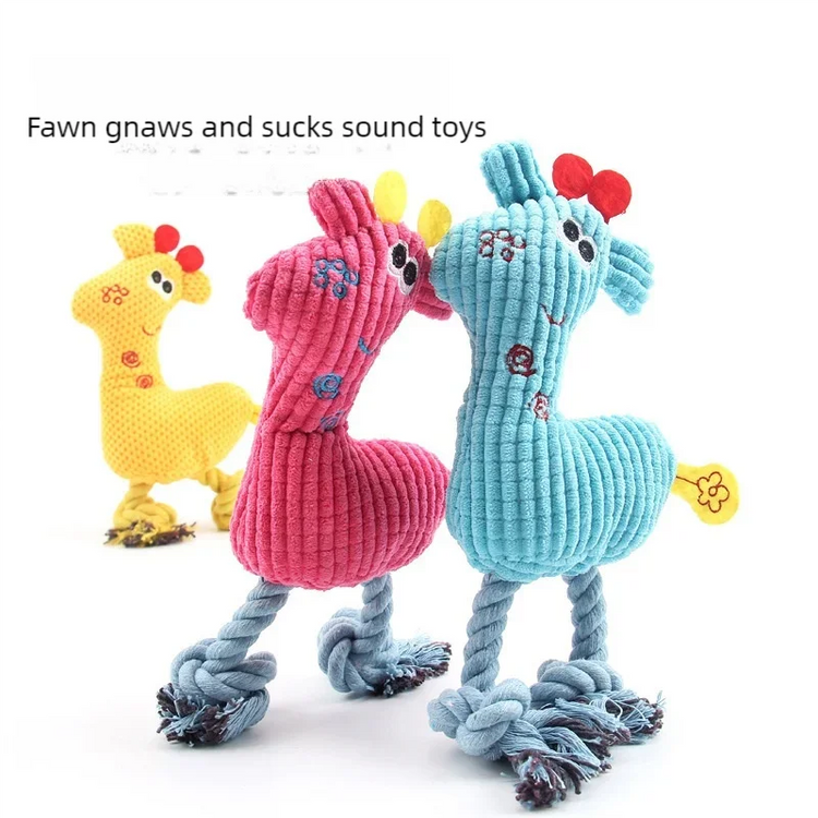 Dogs Plush Interactive Chew Teeth Grinding Squeak Toy Puppy Kitten