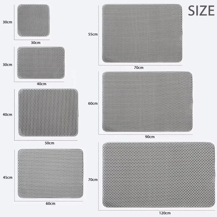 Double Layer Cat Litter Mat Waterproof Toilet Rug