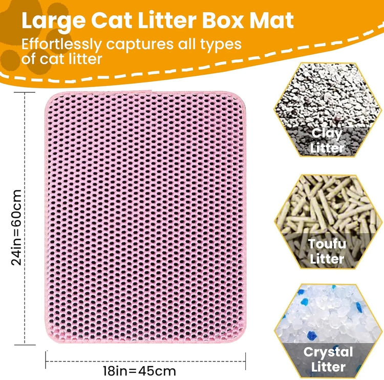 Cat Litter Mat Double Layer Non Slip Waterproof Mat