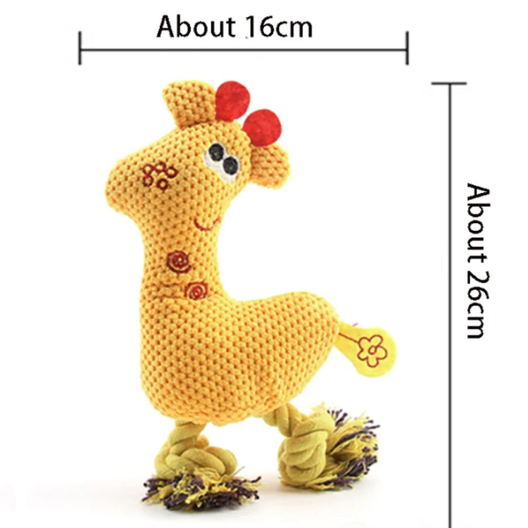 Dogs Plush Interactive Chew Teeth Grinding Squeak Toy Puppy Kitten