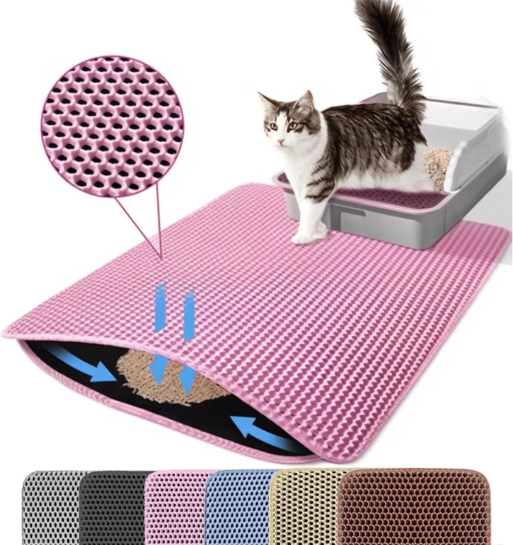 Cat Litter Mat Double Layer Non Slip Waterproof Mat