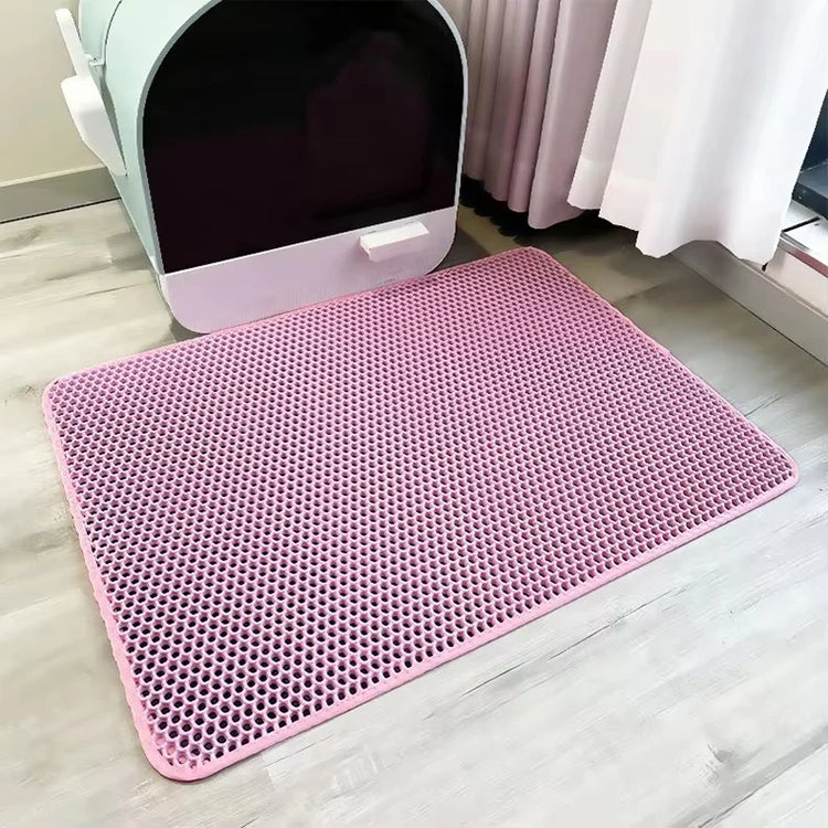 Double Layer Cat Litter Mat Waterproof Toilet Rug