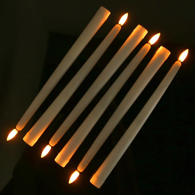 Flameless Taper Candles with Remote Control Flickering LED Candles Taper Warm White Light LED Candlesticks for Christmas Wedding