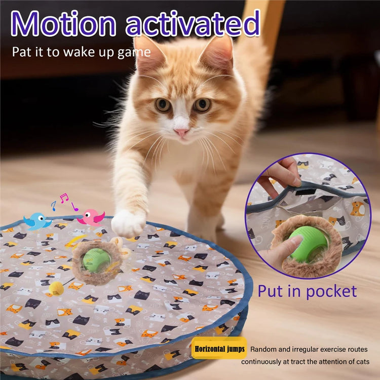 Interactive Cat Ball Rolling Hide Seek Motion Toy
