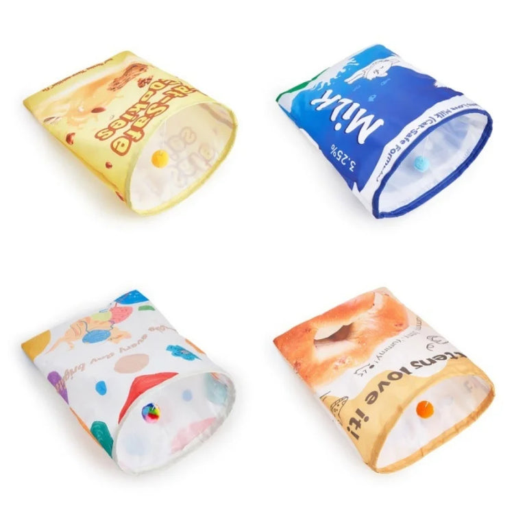 Crinkle Cat Tunnel Foldable Play Tube Dangling Ball