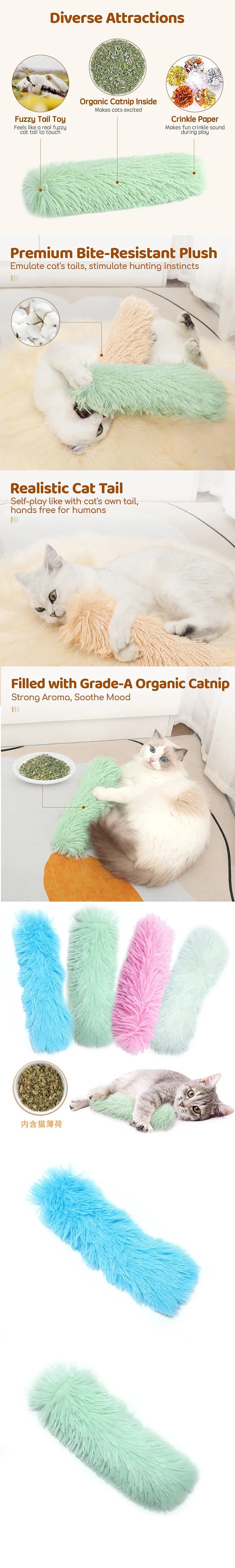 Catnip Plush Cat Chew Toy Teaser Interactive MWJ07