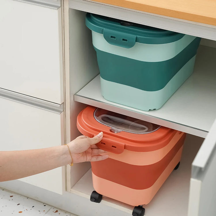 Collapsible Cat Dog Food Storage Container Airtight Box