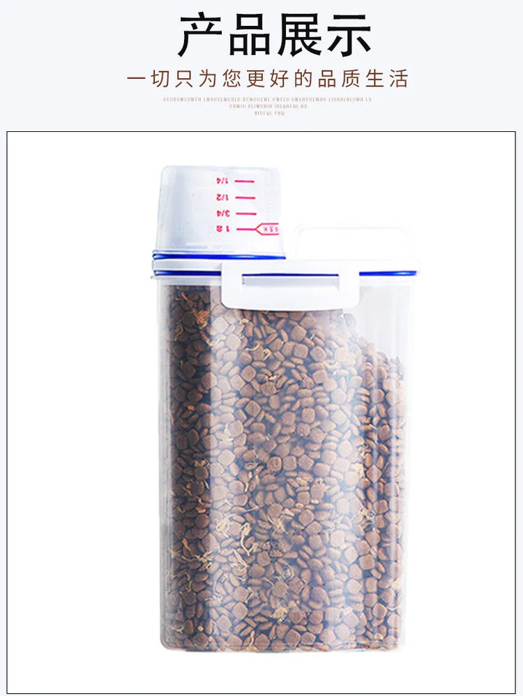 Cat Dog Food Storage Container Sealed Plastic Airtight