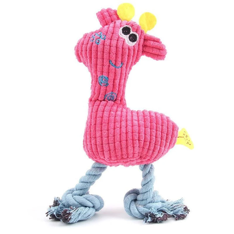 Dogs Plush Interactive Chew Teeth Grinding Squeak Toy Puppy Kitten