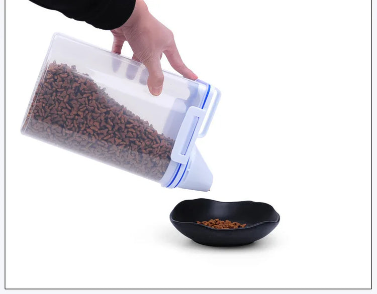 Cat Dog Food Storage Container Sealed Plastic Airtight