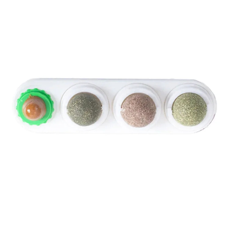 4in1 Rotating Catnip Silvervine Ball Teeth Cleaning Toy Safe