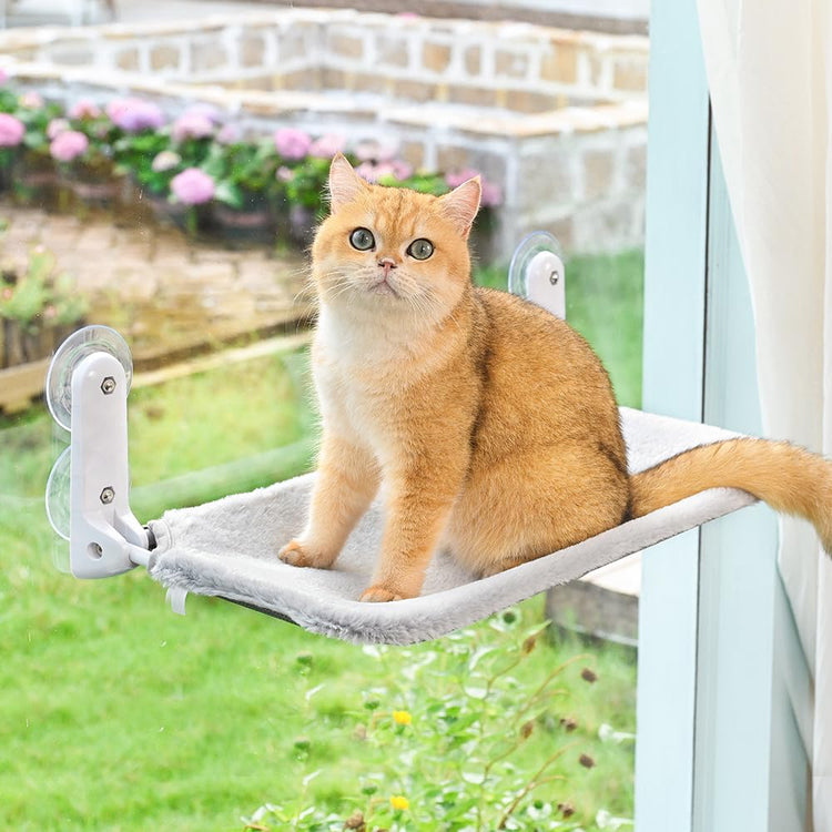 Foldable Pet Hammock Bed for Window with Sturdy Metal Frame