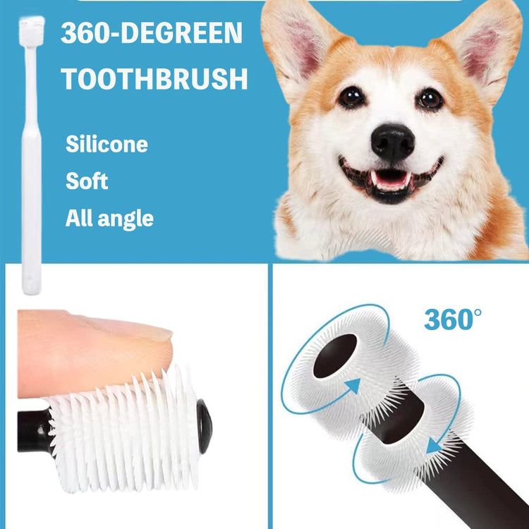 Qubccum 8 Pack Small Dog & Cat Toothbrush Kit