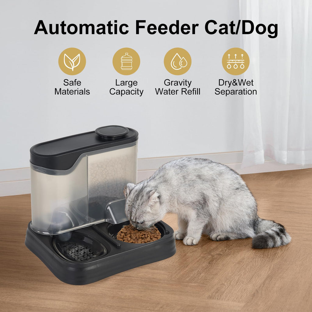 Gravity Pet Feeder and Water Dispenser Set