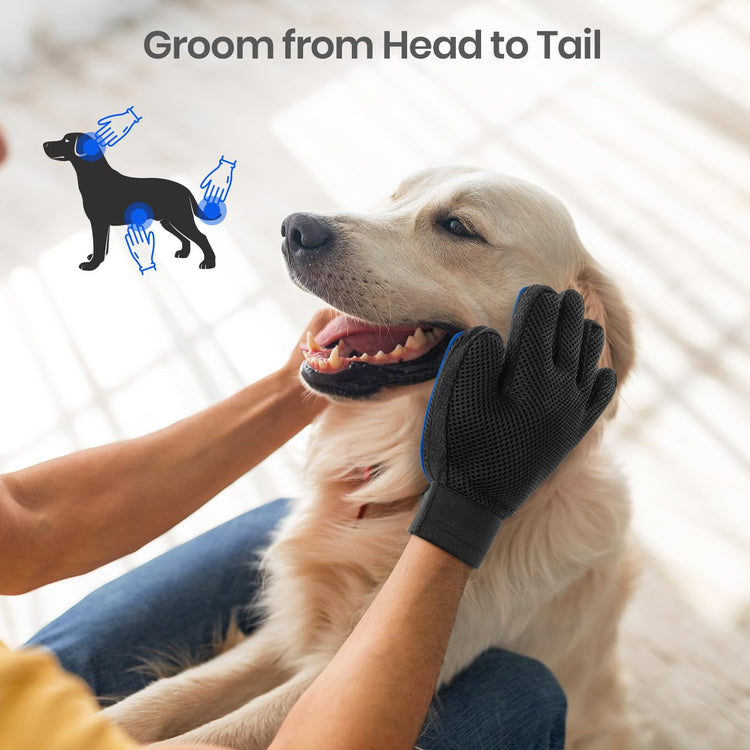 Pet Hair Remover Glove - Gentle Pet Grooming Glove Brush