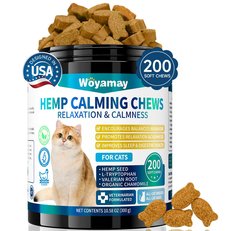 200 Treats Calming Treats for Cats for Anxiety & Stress Relief