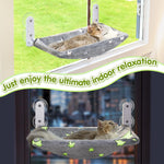 Foldable Pet Hammock Bed for Window with Sturdy Metal Frame