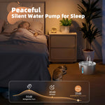 Metal Pets Water  Stainless Steel Bowl with  Ultra Quiet Pump