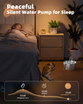 Metal Pets Water  Stainless Steel Bowl with  Ultra Quiet Pump