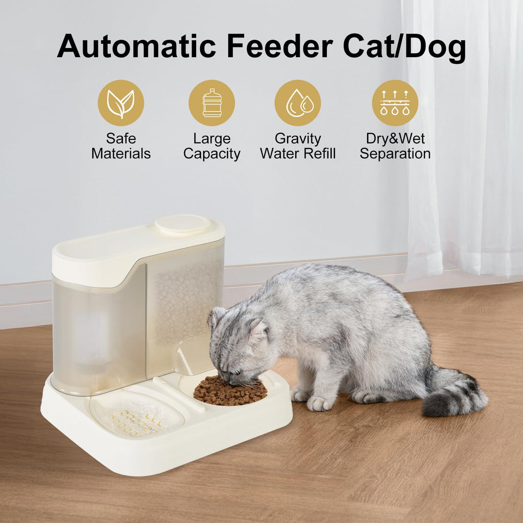 Gravity Pet Feeder and Water Dispenser Set