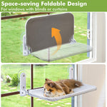 Foldable Pet Hammock Bed for Window with Sturdy Metal Frame