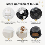 Gravity Pet Feeder and Water Dispenser Set