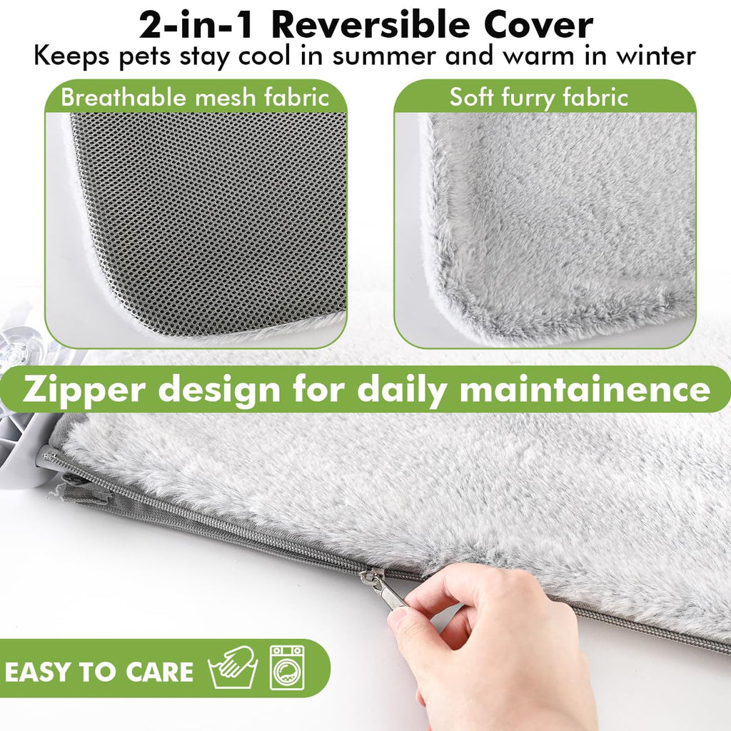 Foldable Pet Hammock Bed for Window with Sturdy Metal Frame