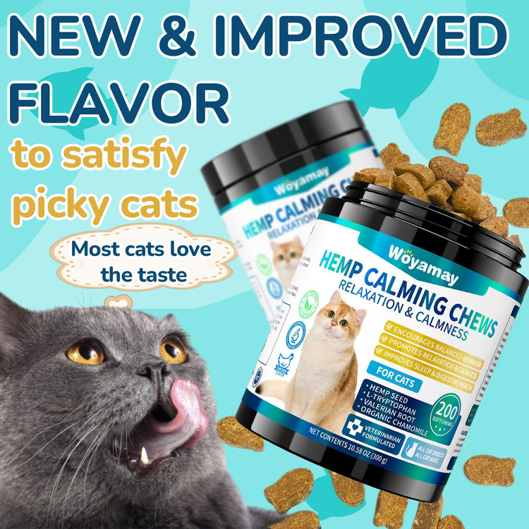 200 Treats Calming Treats for Cats for Anxiety & Stress Relief