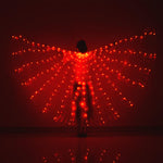 LED Wings Belly Dance Wings Isis Halloween Wings Prop Shining LED Lamp Wings Belly Dance Costumes Accessories Sticks Adult Child