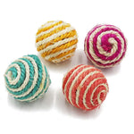 5pcs Cat Sisal Rope Ball Teaser Scratch Chew Toy Pet