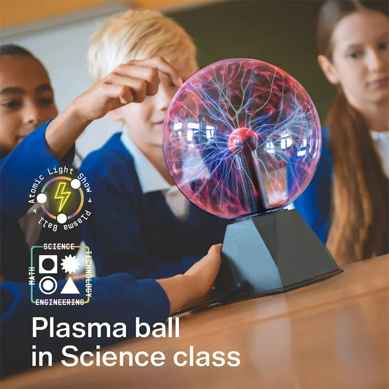 Magic Plasma Ball Lamp Touch Glass LED Night Light Atmosphere Lights Christmas Party Bedroom Decor Kids Birthday Gift Toy