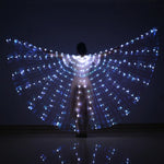 LED Wings Belly Dance Wings Isis Halloween Wings Prop Shining LED Lamp Wings Belly Dance Costumes Accessories Sticks Adult Child