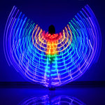 LED Wings Belly Dance Wings Isis Halloween Wings Prop Shining LED Lamp Wings Belly Dance Costumes Accessories Sticks Adult Child