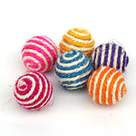 5pcs Cat Sisal Rope Ball Teaser Scratch Chew Toy Pet
