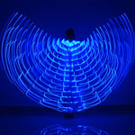 LED Wings Belly Dance Wings Isis Halloween Wings Prop Shining LED Lamp Wings Belly Dance Costumes Accessories Sticks Adult Child