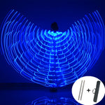 LED Wings Belly Dance Wings Isis Halloween Wings Prop Shining LED Lamp Wings Belly Dance Costumes Accessories Sticks Adult Child