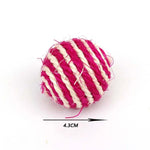 5pcs Cat Sisal Rope Ball Teaser Scratch Chew Toy Pet