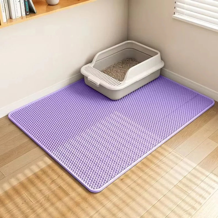 Double Layer Cat Litter Mat Waterproof Toilet Rug