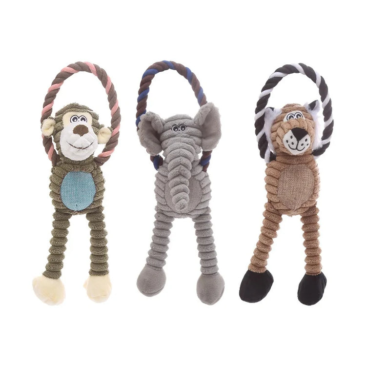 Dogs Plush Interactive Chew Teeth Grinding Squeak Toy Puppy Kitten