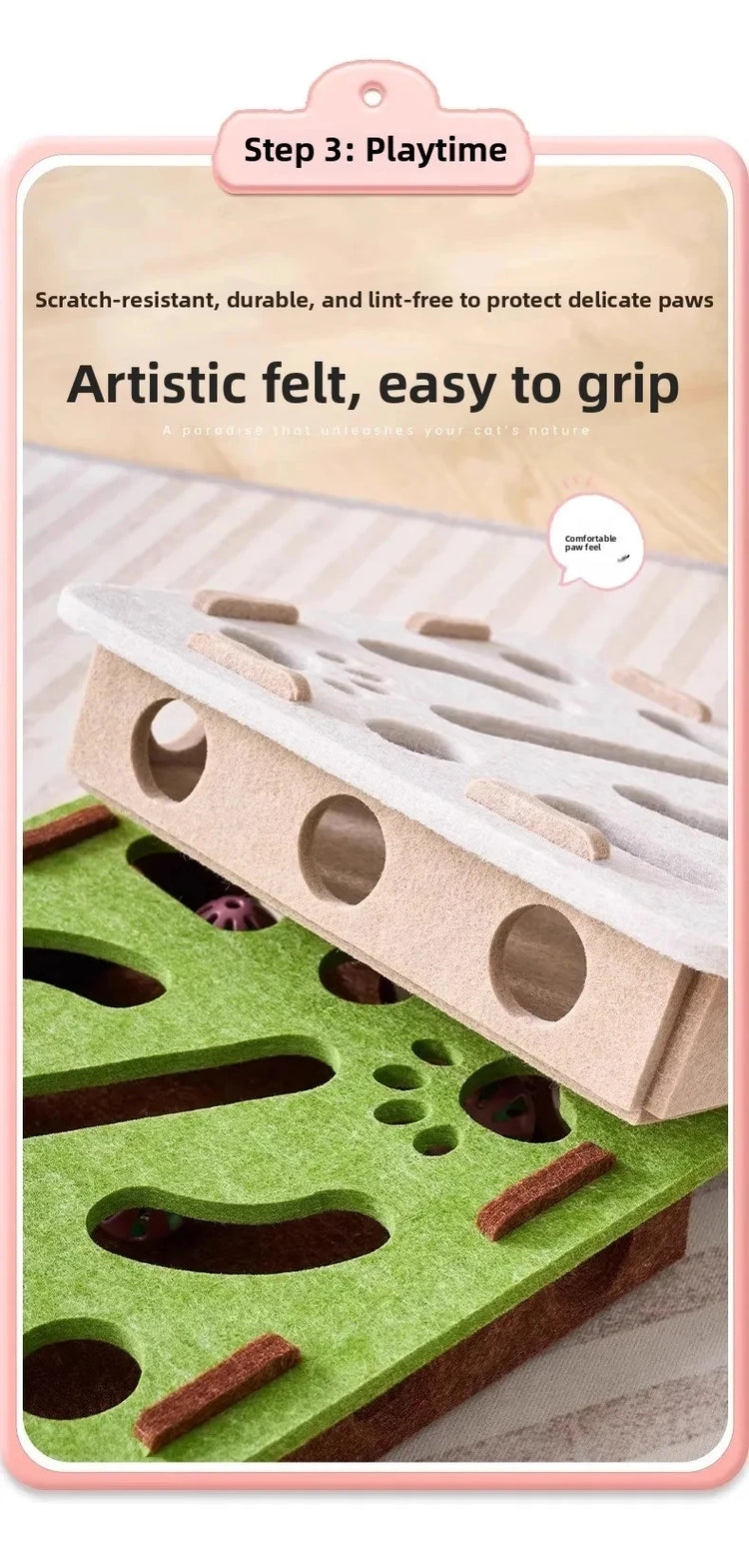 Cat Puzzle Toy Felt Box Exercise Ball Indoor Hunting